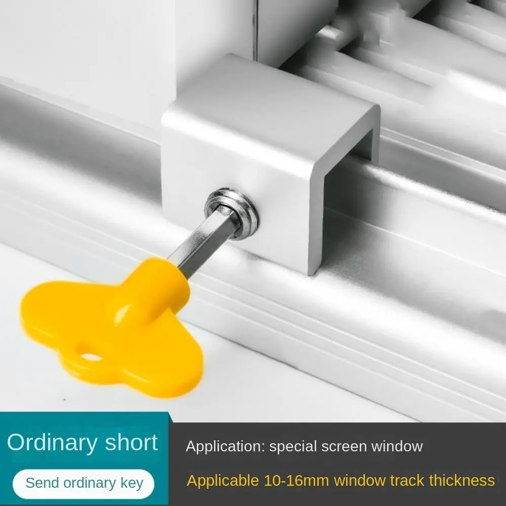 Portable Aluminum Alloy Sliding Window Locks Safety Unisex Protection Window Safety Lock Adjustable Security Lock
