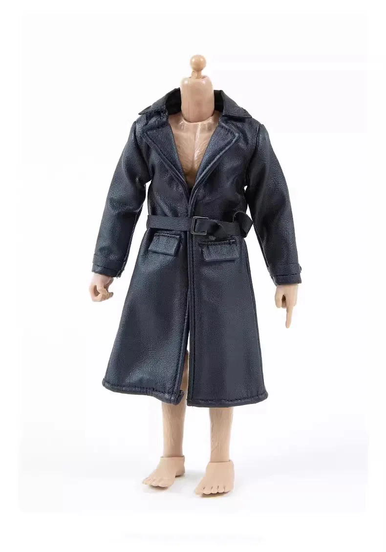 

1/12 Soldier Medium To Long Leather Windbreaker Clothes Model Toy Accessories Fit 6'' Action Figures Body In Stock