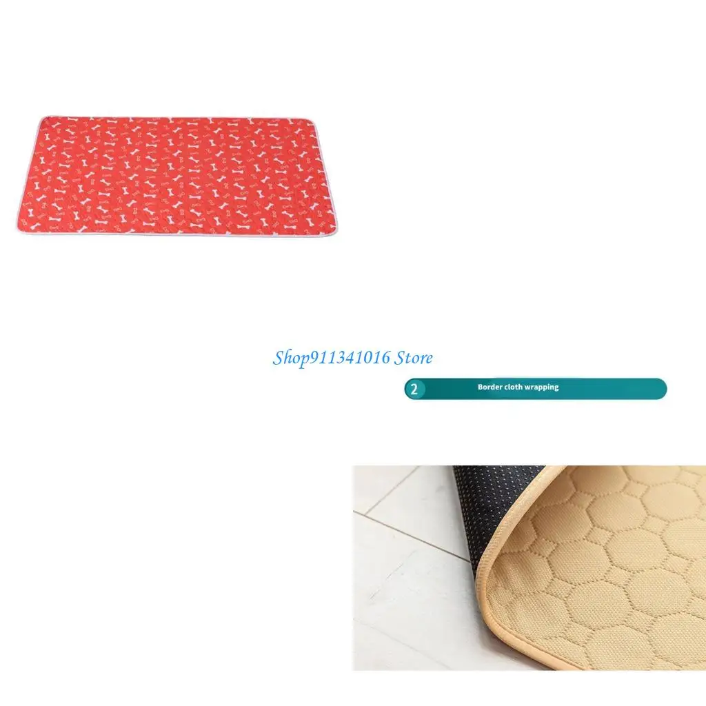  High Absorbency Pet Urine Pad Durable Polyester Washable NonSlip Design