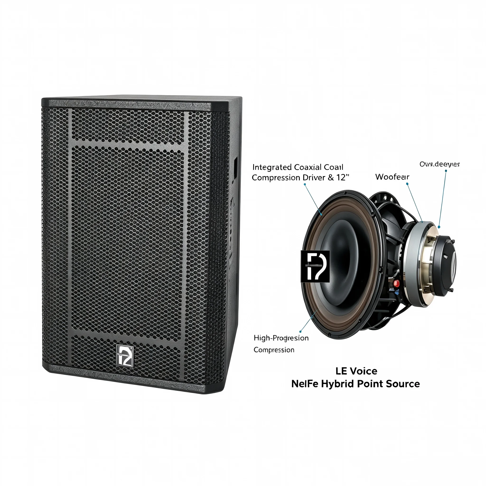 OEM ODM I.E.Voice Black Industrial Grade Professional 12in Stackable Line Array Speaker System