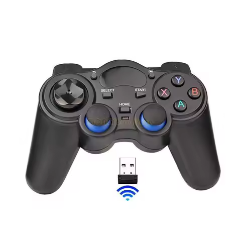 F62C 2.4G Wireless Game Controller Joystick Gamepad with Mobile OTG Converter Adapter For Smart Box PC Computer Controller
