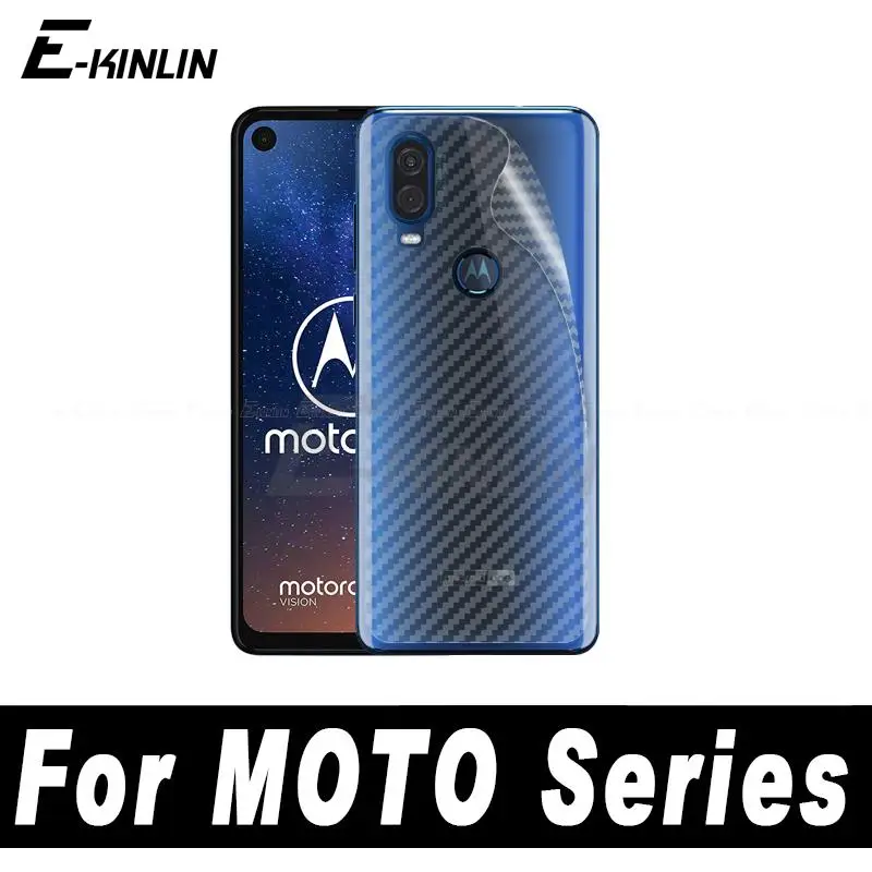 Soft 3D Carbon Fiber Back Film For Motorola Moto G9 G8 G7 Power Lite Play One Fusion Plus Macro Vision Rear Screen Protector