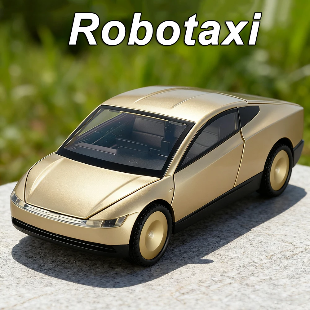 1:32 Robotaxi 911 DaKar juguetes en miniatura modelos de aleación coches fundidos sonido luz tirar hacia atrás puertas vehículos abiertos juguete educativo para niños