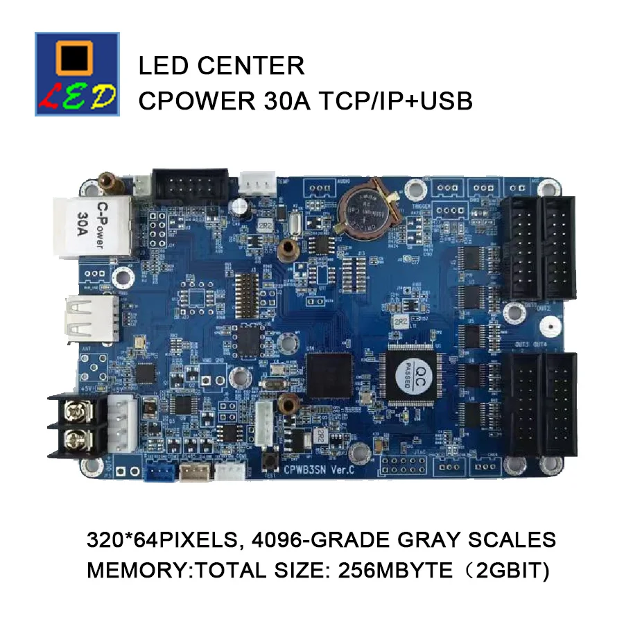 

LED CENTER C-POWER 30A network and version 4096-grade grey-scale, support smart setting, easily to set all kinds of LED display