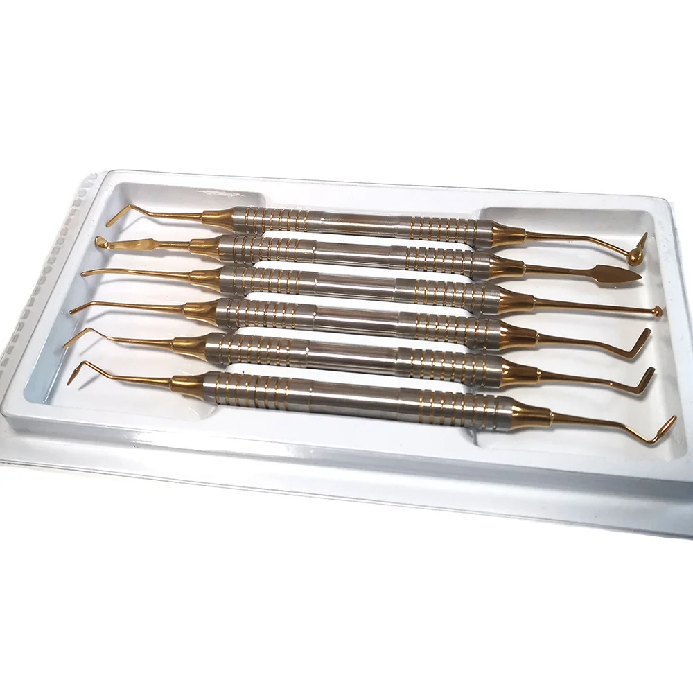Titanium Plated Dental Composite Resin Filling Spatula Tools Set Dentist Repair Filler Head for Dentistry