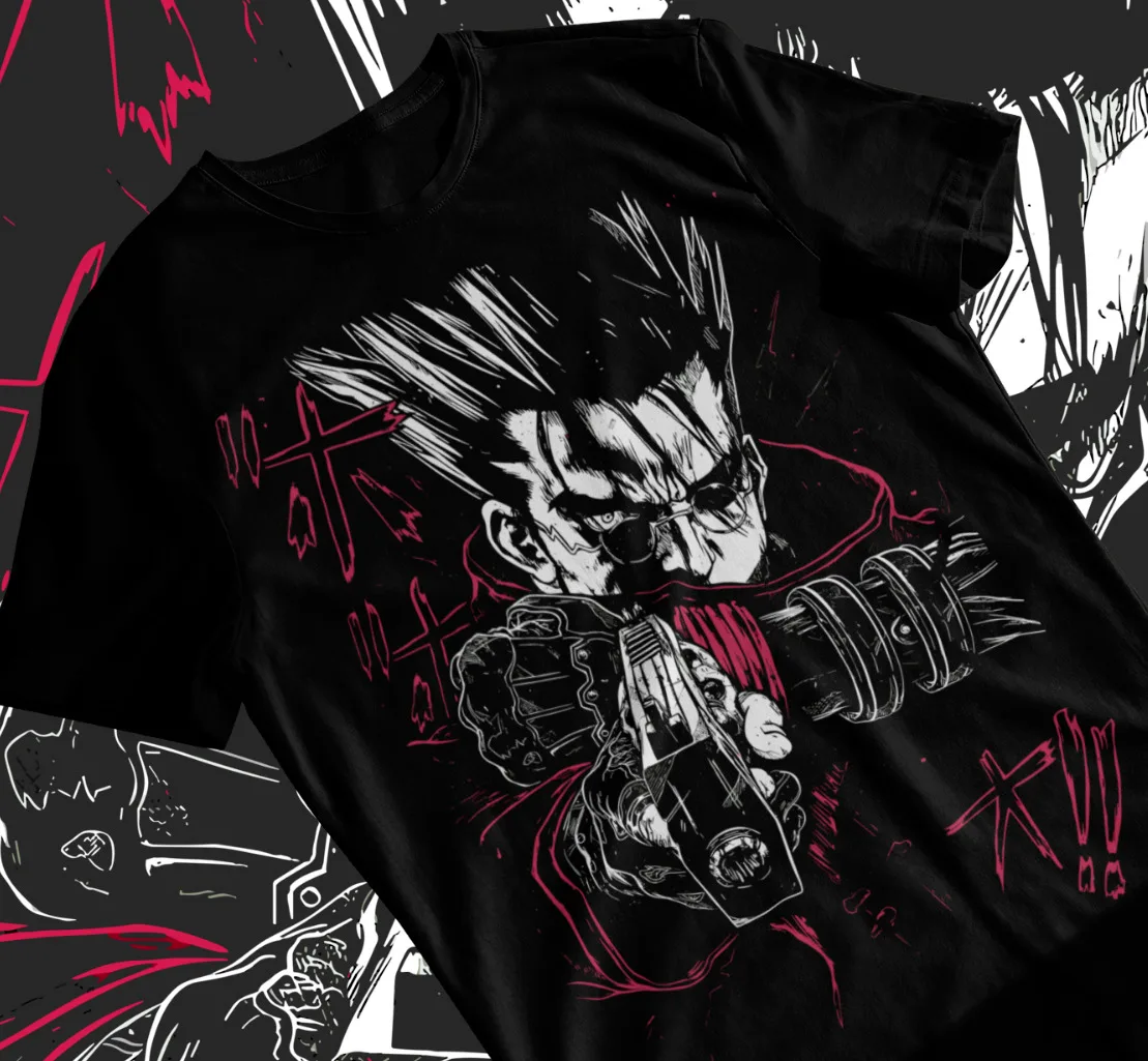 Trigun Vash The Stampede Moon Anime Manga Unisex Tshirt T-Shirt Soft Tee