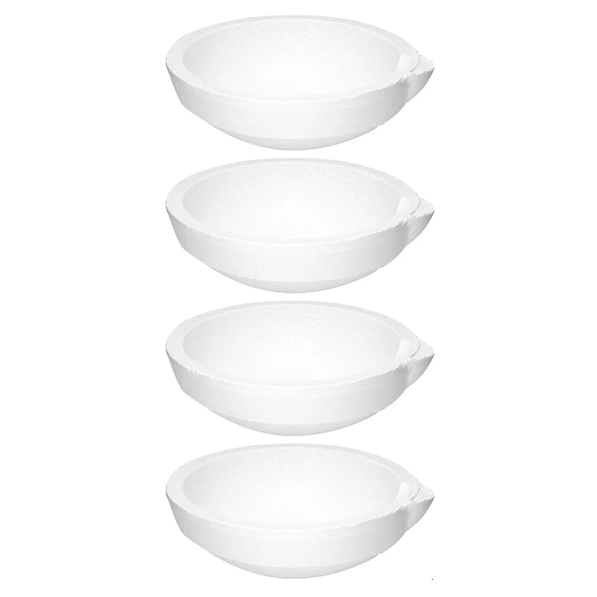 Ceramic Crucible Bowl, 4 Pcs 250g Quartz Melting Dishes Pot for Melting Casting Refining Gold Silver BrassAB32