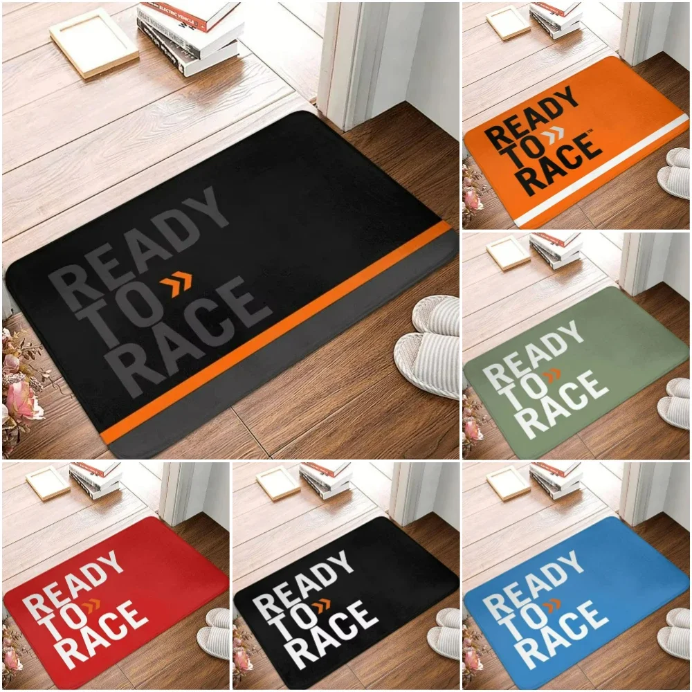 Ready To Race Motorcycle Doormat Motorcycles Themed Floor Mat Non-Slip Indoor Rug for Living Room Bedroom Kitchen Balcony Rug