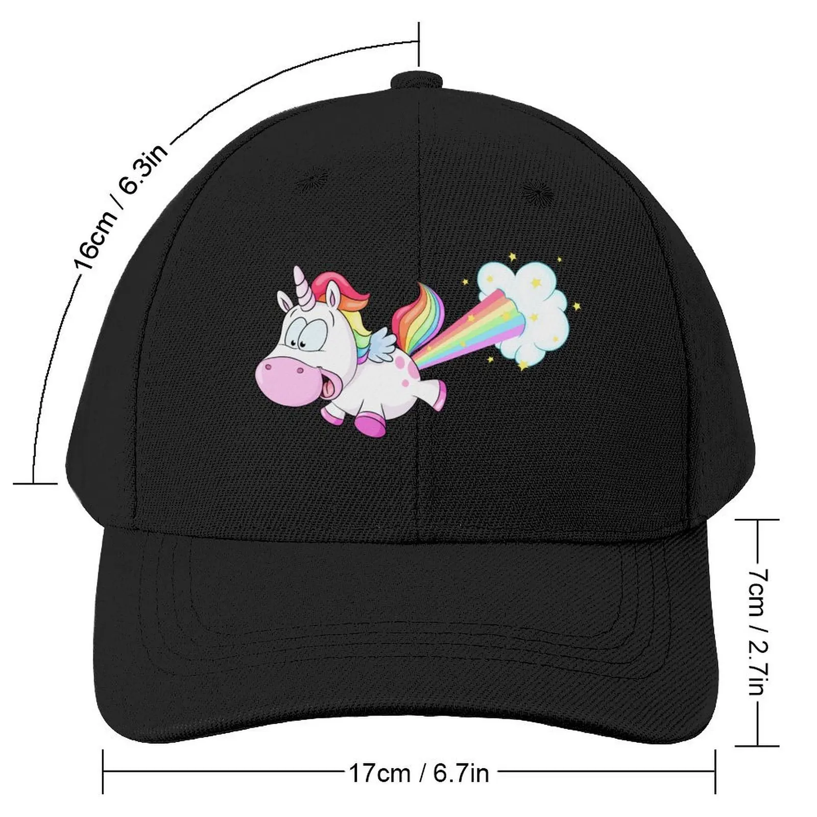 Cute farting turbocharged unicorn Baseball Cap Golf Cap sun hat Women's Hats Men's