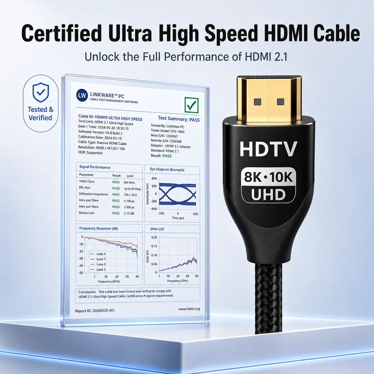 HDMI Cable 8K/60Hz for PS5 Xiaomi TV Box Ultra High Speed Certified 8K@60Hz Cable 48Gbps Dolby Vision HDCP2.3 Parallel Wolrd