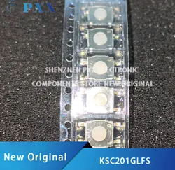 5Pcs New Original C&K KSC201GLFS Switch Tactile N.O. SPST Round Button Gull Wing 0.05A 32VDC 1VA 1.2N SMD