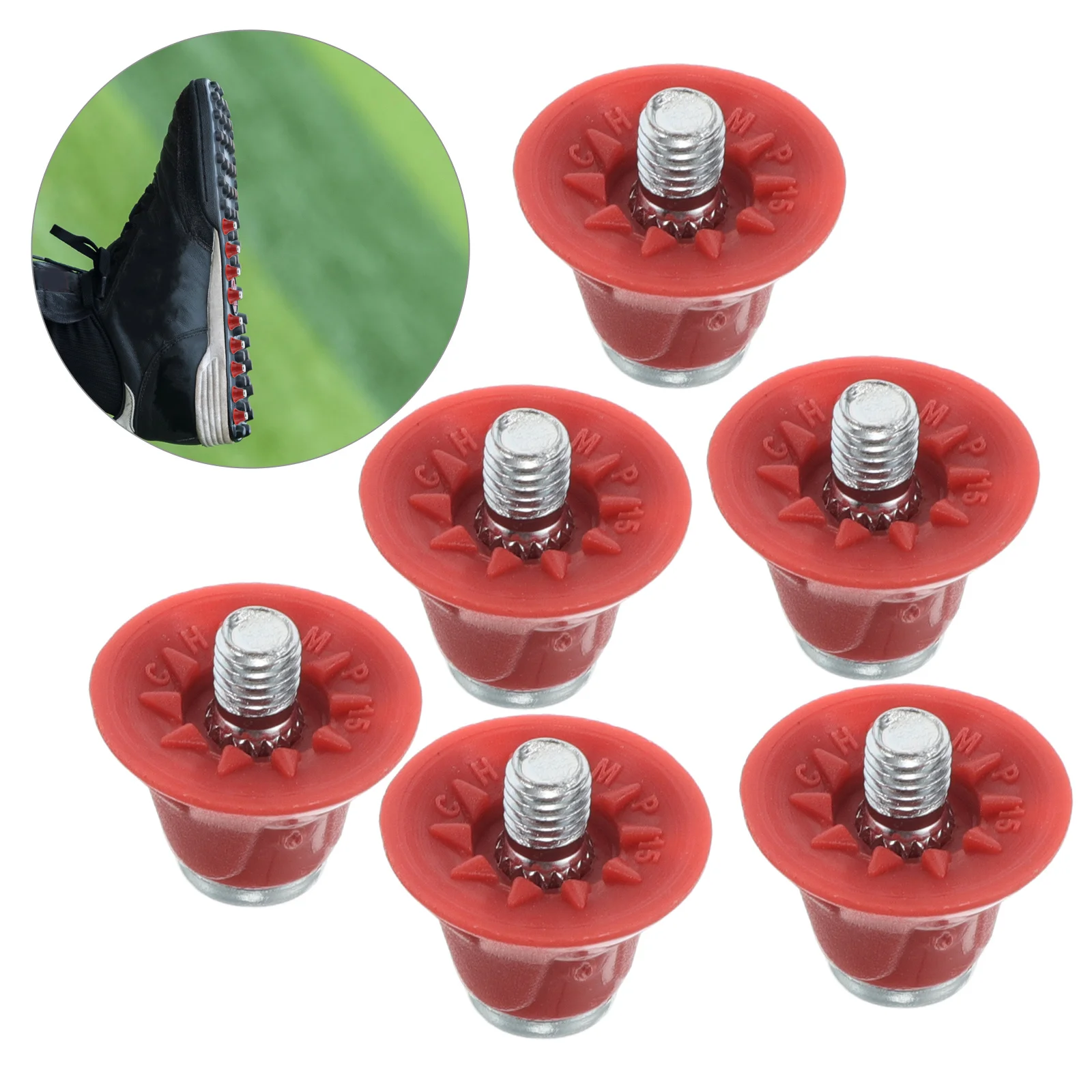 12Pcs Replaceable Football Shoe Studs Metal Plastic Screw on Studs Enhanced Grip Stability Football Shoes Accessories Sports