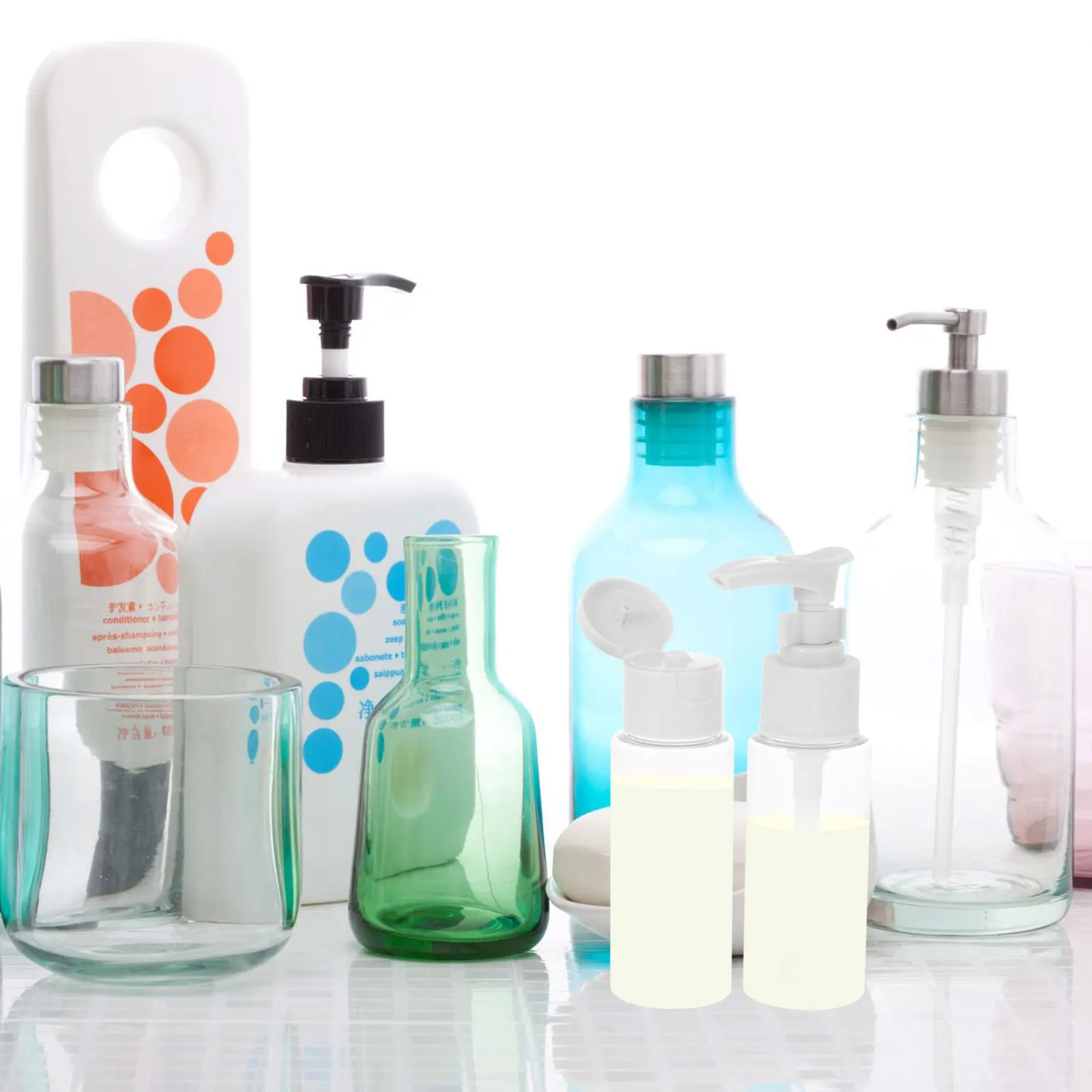 

12 Pcs Travel Bottles Fine Mist Spray Empty Shampoo Plastic Lotion Container Portable Size Shower Gel Reusable Lightweight