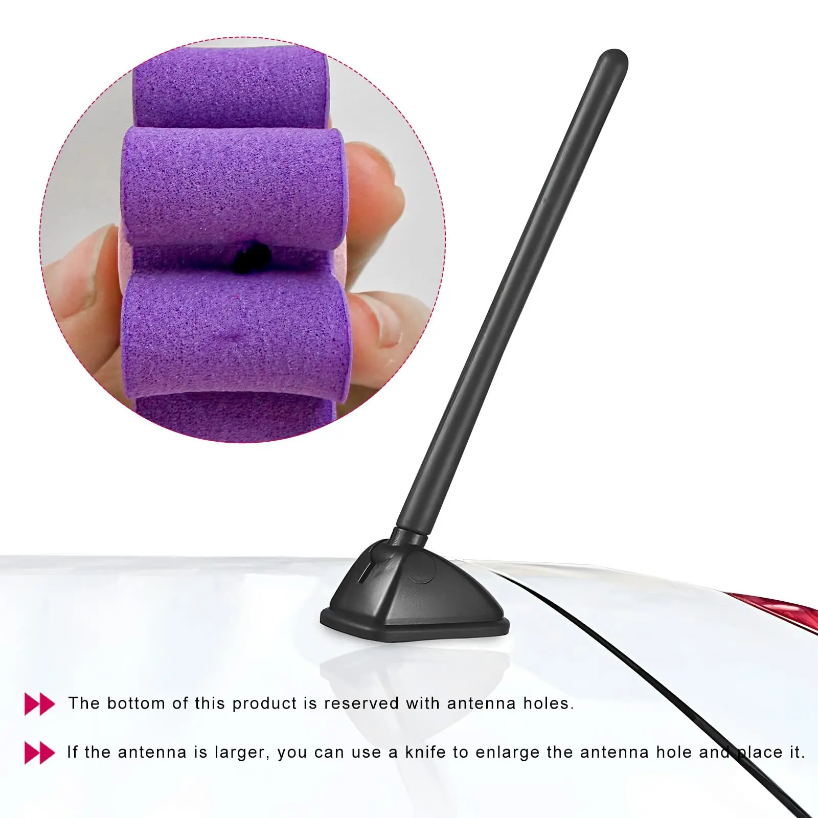 ديزي هوائي السيارة توبر، إيفا رغوة ديزي هوائي الديكور مرآة الرؤية الخلفية المتدلي، سقف السيارات القبعات العالية #3