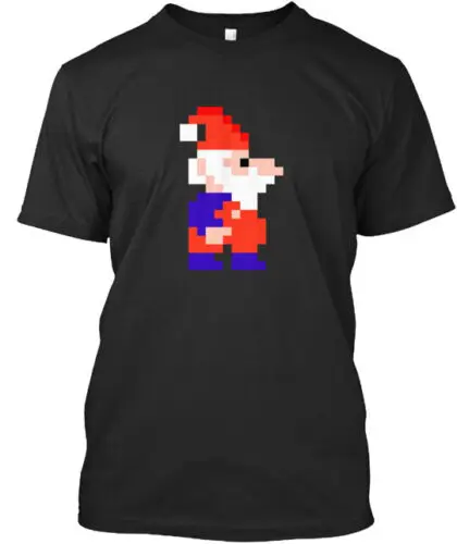 8 Bit Santa T-Shirt Made in the USA Size S to 5XL