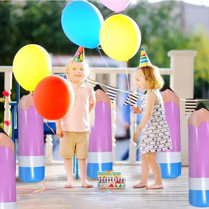 

Giant Pencil Prop 6PCS Giant Inflatable Pencil Balloon KidsParty Balloons Large Inflatable Pencils For Classroom Decor Garden