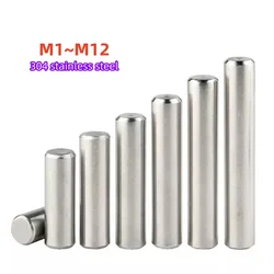 304 Stainless Steel Bearing Solid Cylindrical Dowel Pins M1M1.5M2M2.5-M12 Cylindrical Pin Locating Dowel Parallel Pins Solid Rod