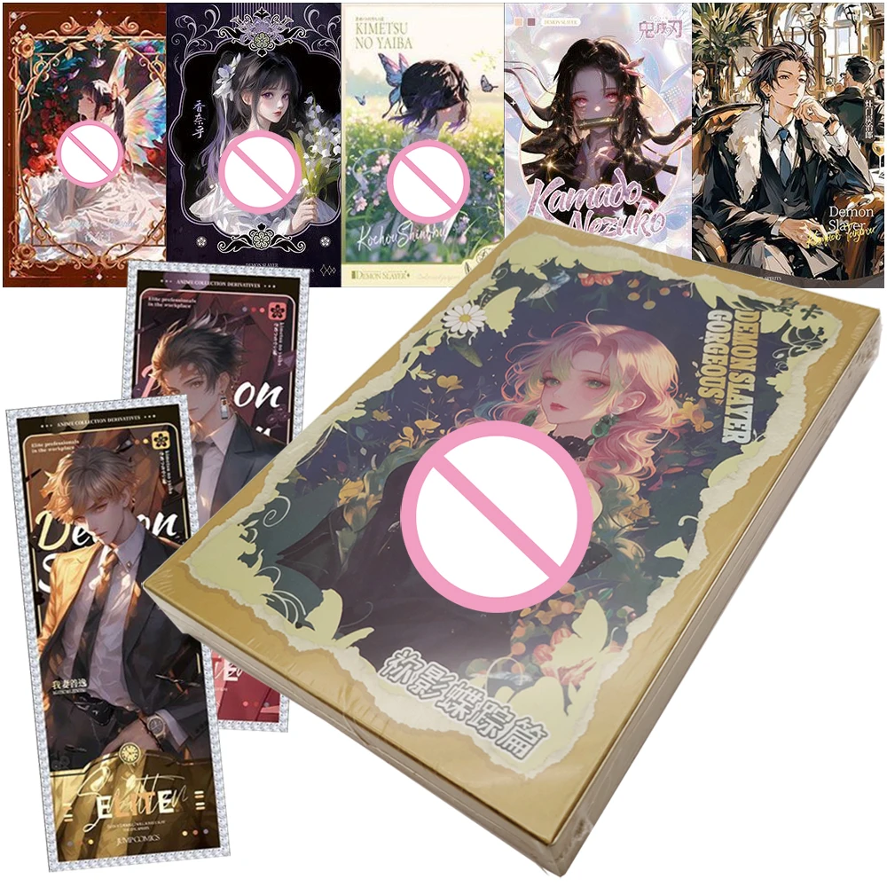 

Demon Slayer Fans Collection Cards Cute Cat Theme Japanese Anime Character Card Peripheral Christmas Family Gifts Desktop Toys