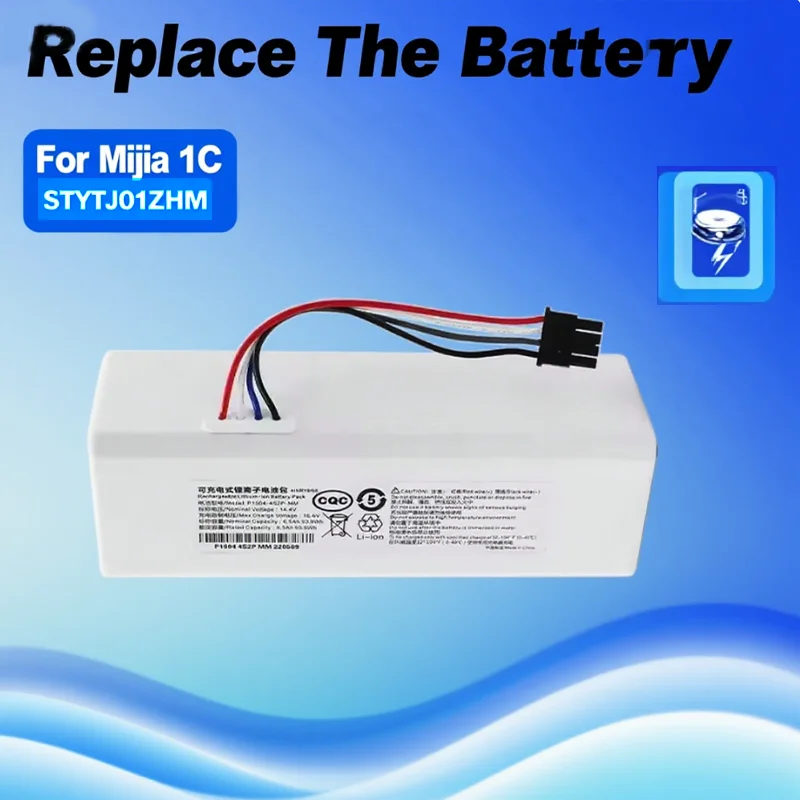 

Original for Xiaomi Robot Battery 1C P1904-4S1P-MM Mijia Mi Vacuum Cleaner Sweeping Mopping Robot Replacement Battery 18650