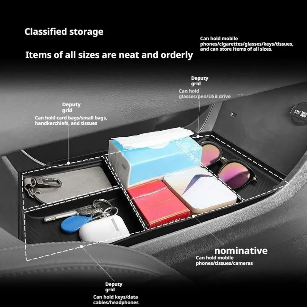 حصيرة وحدة التحكم المركزية لـ BAIC MOTOR BJ30 24-25 TPE تحت صندوق تخزين وحدة التحكم المركزية ملحقات حماية تعديل مضادة للخدش