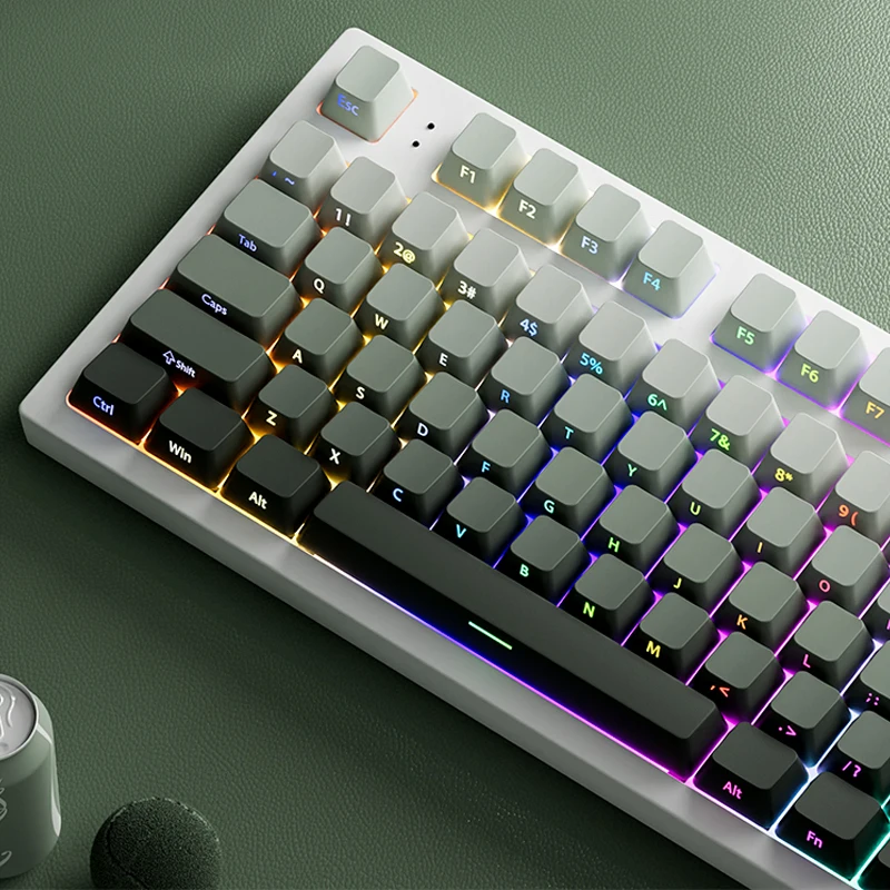 Imagem -04 - Verde Double Shot Pbt Keycaps Impressão Lateral do Perfil Cereja Rgb Backlit Keycap Ajuste para Cherry mx Switches Teclado Gaming Videiras