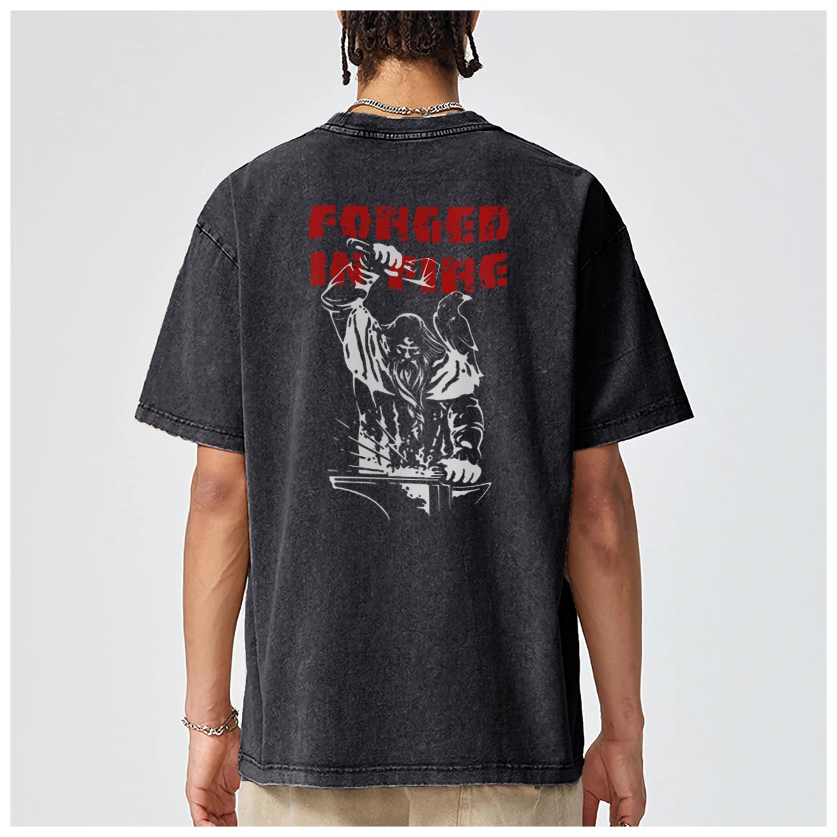 Forged in Fire Bladesmith Forging blade weapon men t-shirts oversized Comfortable Graphic Fashion Casual Vintage Washed Cotton