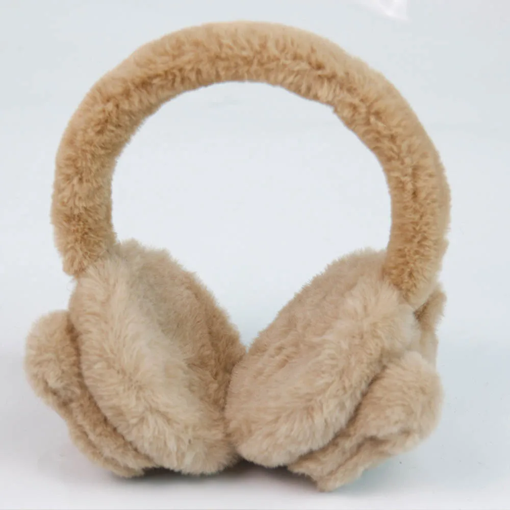 Cartoon Plush Bear Earmuffs Thickened Velvet Warm Ear Muffs Utdoor Cycling Ear Warmers Foldable Covers For Women Girls Earflap