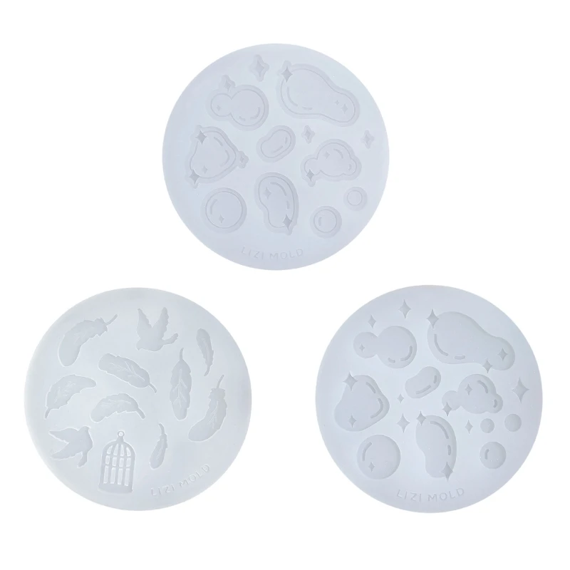 Feathers Silicone Mold Hollow Epoxy Shaker Fillings Silicone Mold Birds Epoxy Resin Filler Mold for Quicksand Resin Mold