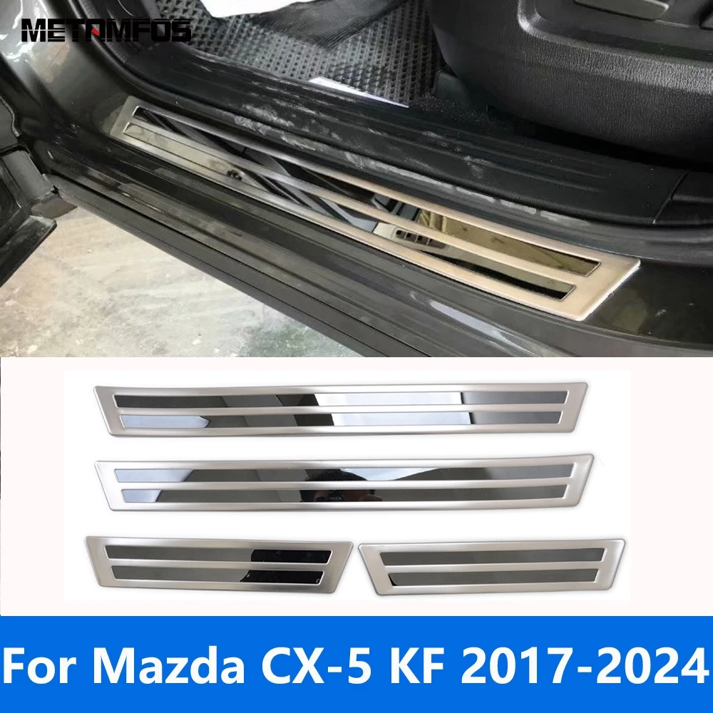 

Accessories For Mazda CX-5 CX5 KF 2017-2021 2022 2023 2024 Exterior Door Sill Scuff Plate Welcome Pedal Entry Guard Car Styling