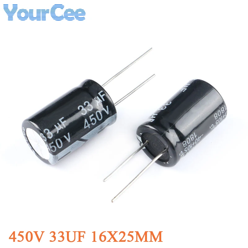 5PCS DIP Electrolytic Capacitor 10V 25V 35V 50V 63V 100V 250V 400V 450V 10UF 22UF 33UF 47UF 68UF 100UF 120UF 220UF 330UF 470UF