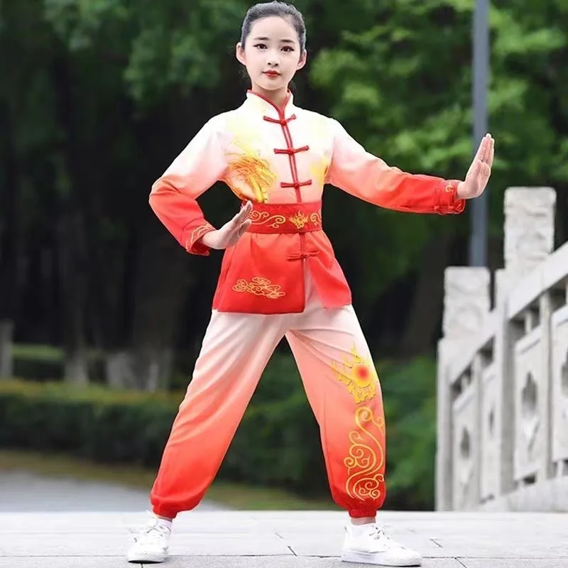 

Children's Stage Performance Kung Fu Uniform Kids Martial Arts Wushu Set Adult Martial Arts Clothes Wing Chun Shaolin Costume