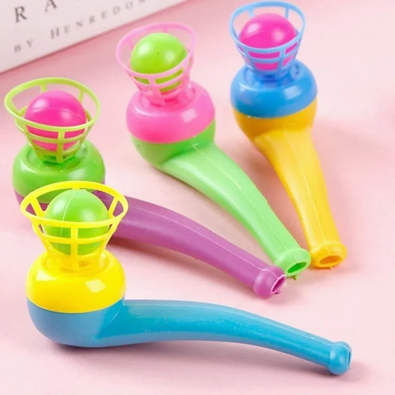 Montessori Blow Pipe Balls Toy Child Board Game Party Bag Fillers Wedding Kids Educational Toys for Kids Children Birthday Party