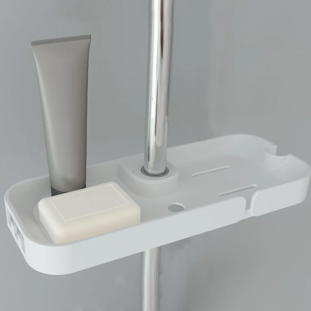 

over The Faucet Sponge Holder Bathroom Shelf Soap Shower Rack Hanging Dish White Plastic No Drilling Storage