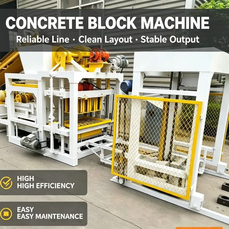 Factory Price QT4-25/28 Fully Automatic/Semi-Automatic Concrete Cement Brick Making Machine PLC Engine Core Hollow Block