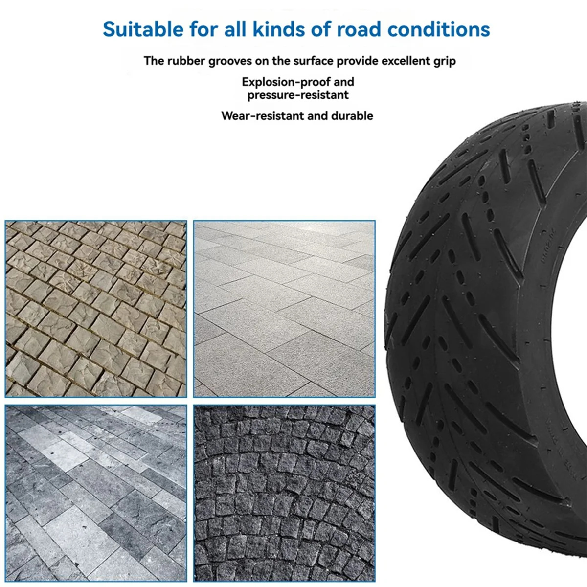 

N17R 11-Inch 90/65-6.5 Thick Off-Road Tire for Thunder Electric Scooter Tubeless Pneumatic Road Tire Accessory