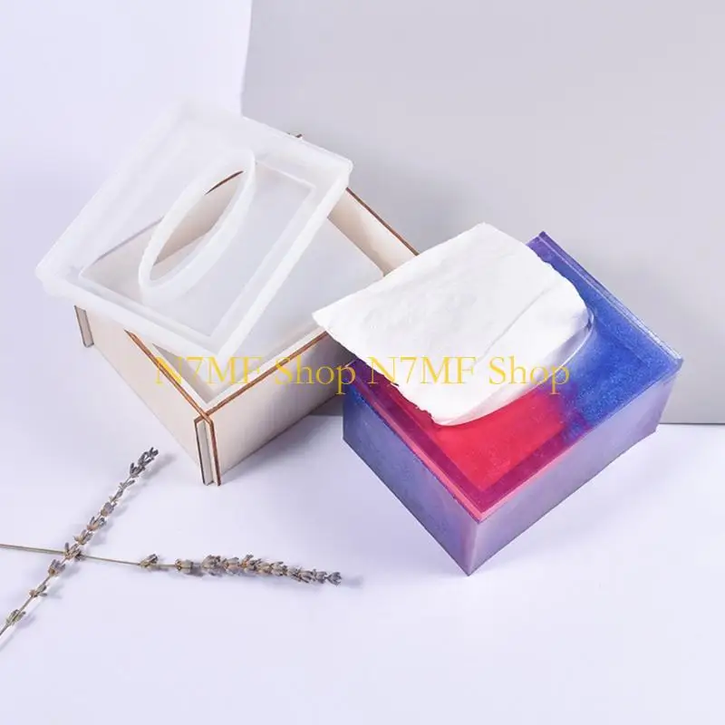 

N7MF Crise Box Crystal Epoxy Resin Lessin Lewelry Harse Holder Silicone Flom