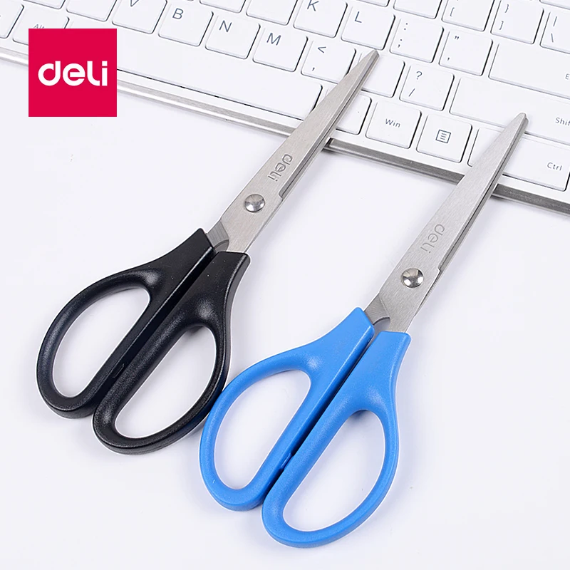 Deli-Universal Round Corner Scissors, Faca de Corte de Papel, Portátil, Estudante, Manual Household, Cozinha, 0603, 170mm