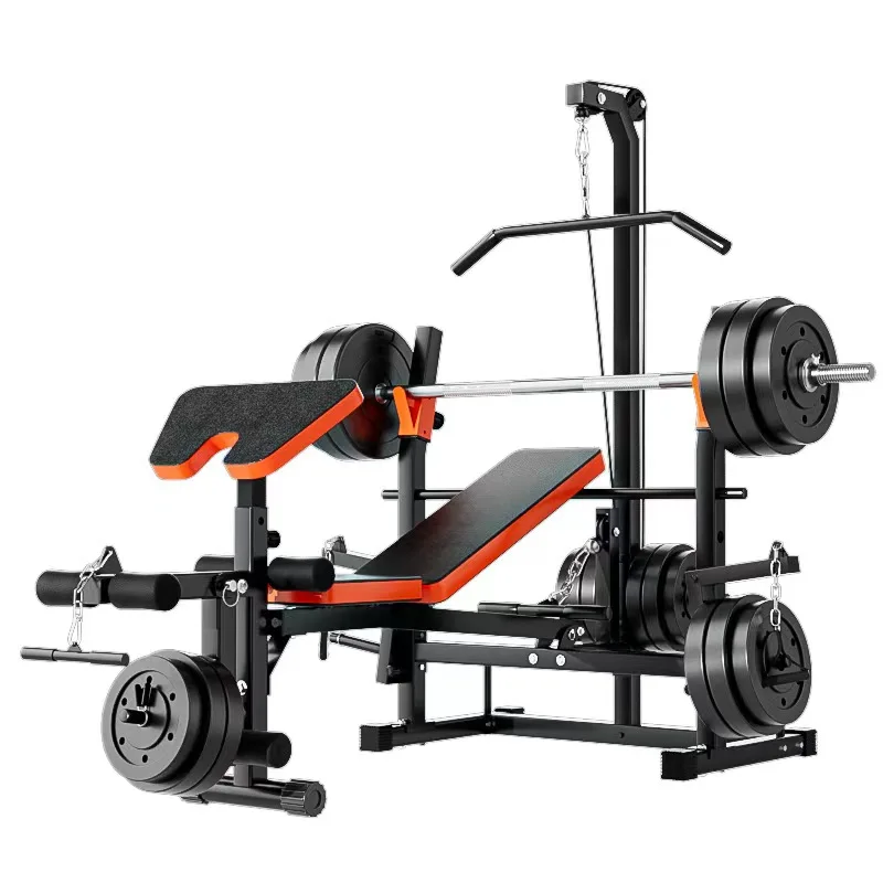 

Fitness Equipment Strength Barbell Weight Bench Multi-Function Barbell Weight Lifting Power Rack Weight Bench