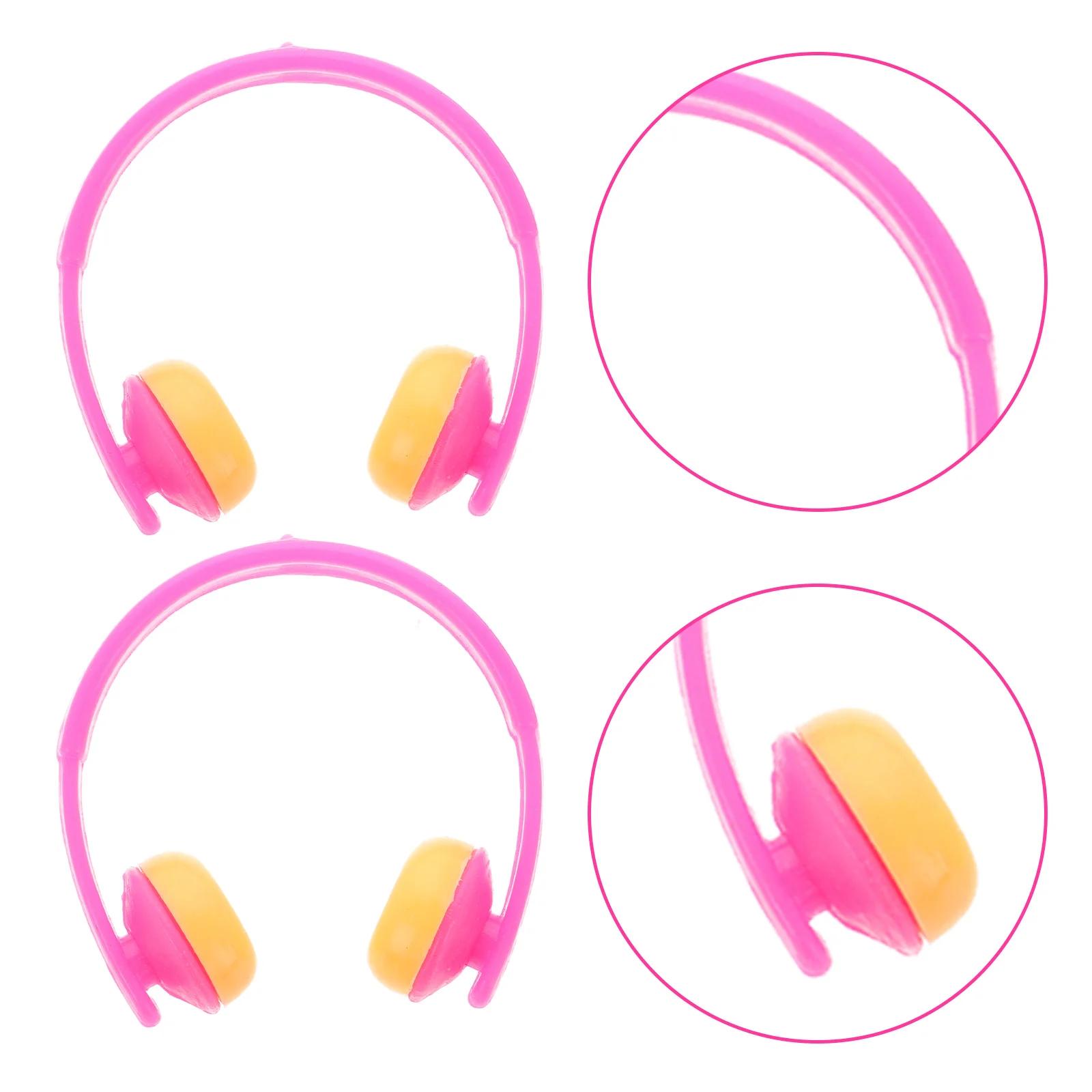 

20 Pcs Yellow Duck Headphone Accessories Miniature Headset Simulation Decorations Car Ornaments Desk Decor DIY Crafts