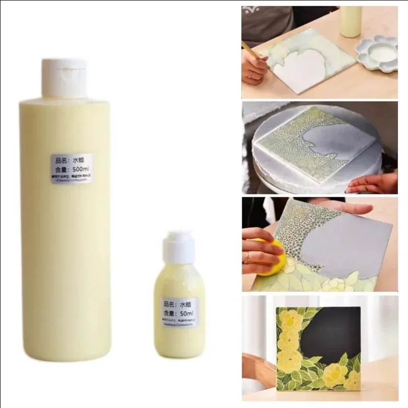 Pottery Water Wax/Emulsion Wax DIY Creative Handmade Pottery Adsorbed Glaze Water Material Isolation Blocking Volatile Agent