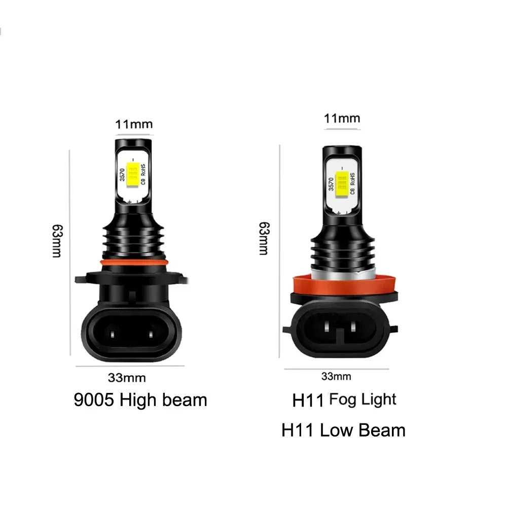 12v 6000K Car Headlight Foglamp Can Be Direct Replace Yourself For Lexus RX350 RX400h RX450h 2006 2007 2008 2009 2010 2011-2015 view 6