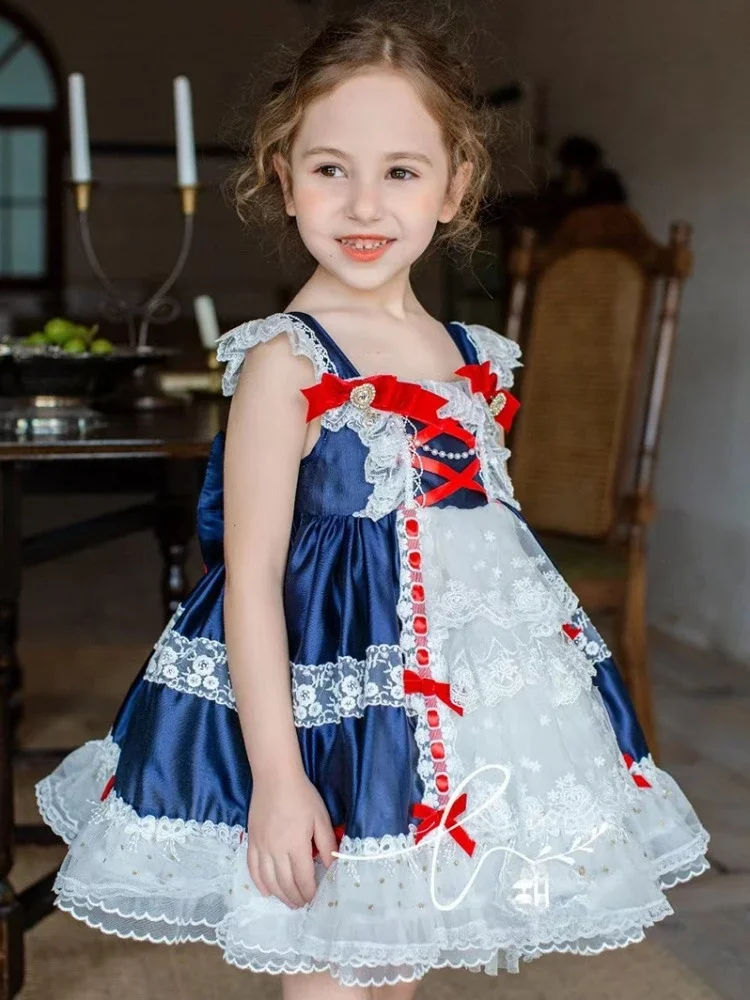 Girls' Snow White Four Lolita Lace Lace Princess Dress Flower Girl Dresses for Weddings Girls Sweet Christmas Dress view 5
