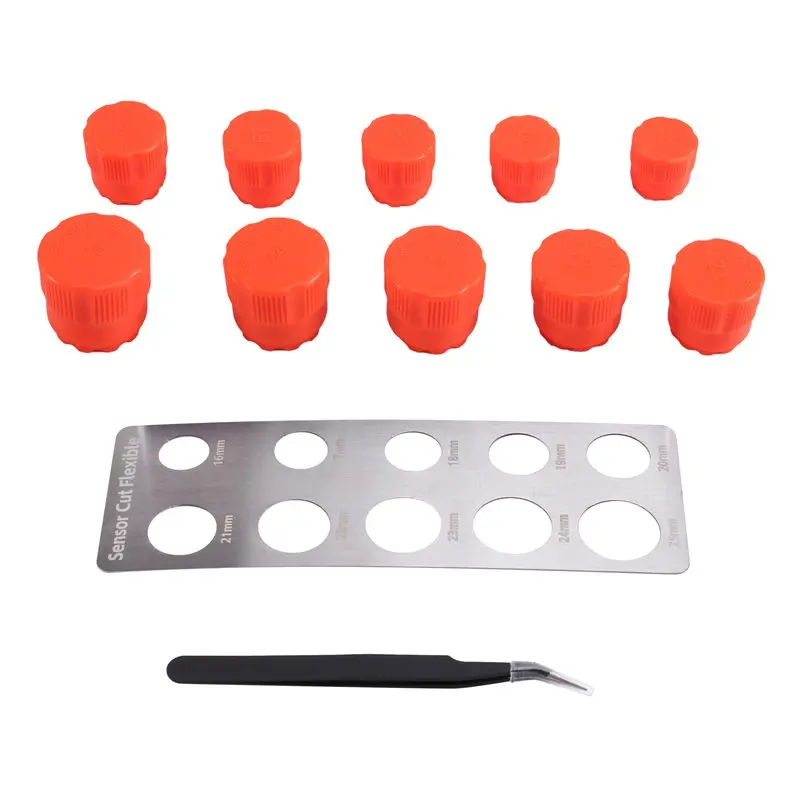 

【RECOMENDAR】For Car Film Wrapping Tool Set-Vinyl Stencil Kit 16-25Mm-Round Knob Precision Cut Template For Car Radar Detector