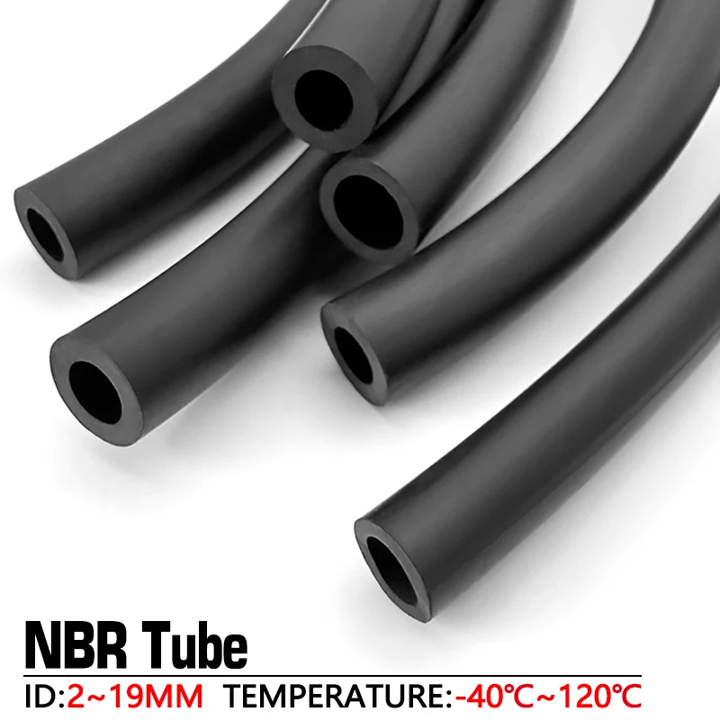 

2 м черный NBR топливный шланг ID 2/3/4/5/6/7/8-19 мм маслостойкая гибкая резиновая трубка антивозрастная износостойкая трубка подачи топливного бака