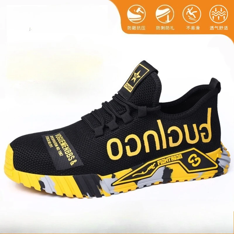 Low-top Comfortable Safety Shoes Puncture-resistant Shoes Lightweight and Breathable Work Sneaker Baotou Safety Protective Shoes