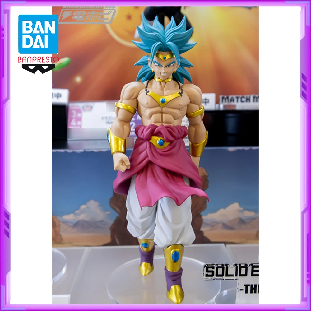 Original BANDAI Banpresto Dragon Ball Broli Super Saiyan Blue Hair PVC Anime Figures Action Figure Model Toys
