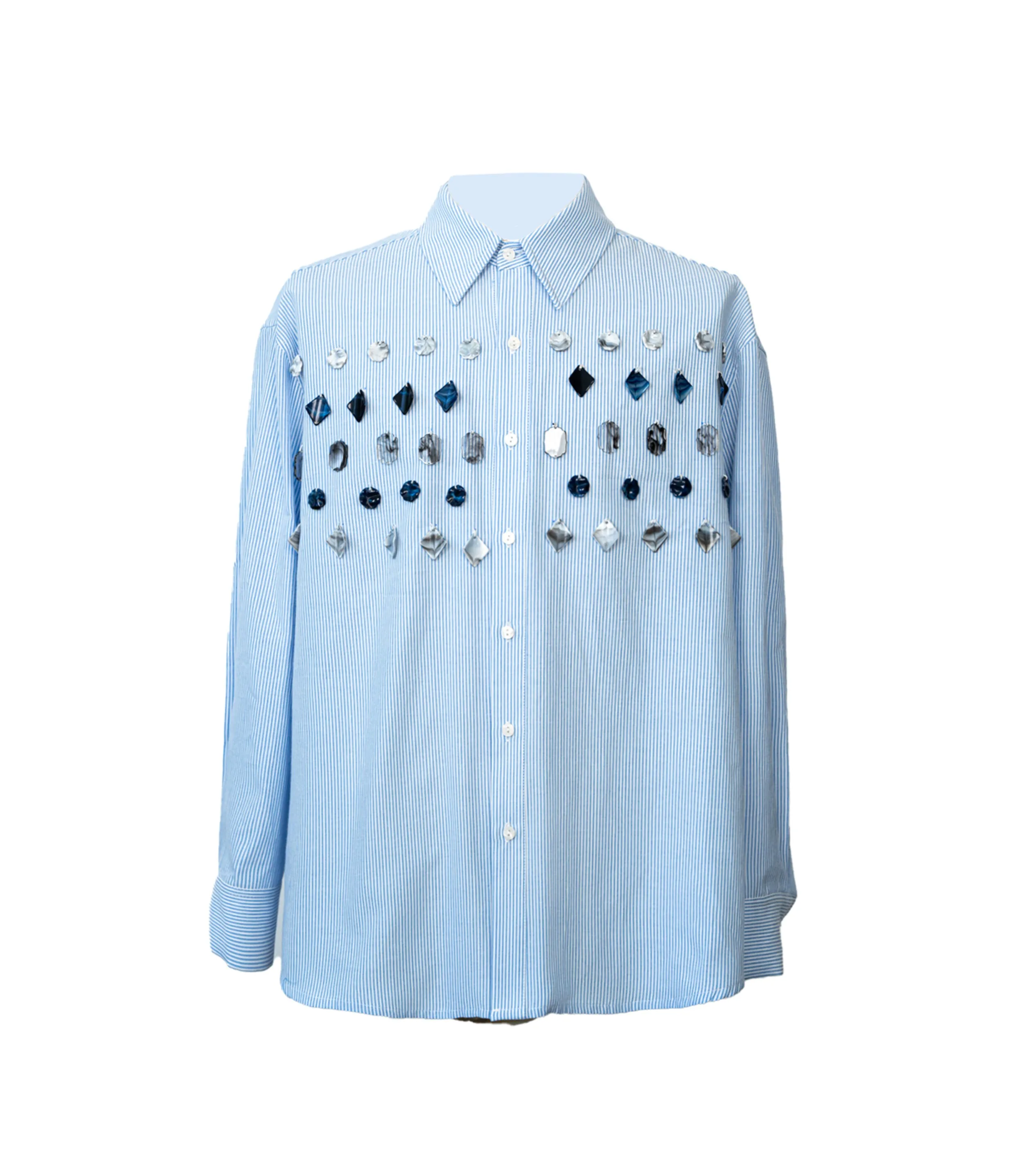 2025 Autumn New Japanese Style Original Design Heavy Craft Shirt High-end Loose Casual Striped Long Sleeve Shirt Youth Men