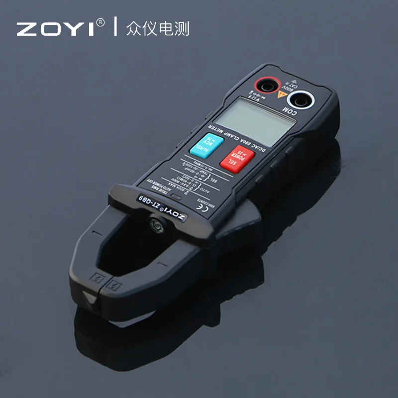 Zoyi-dc ac Digital Clamp Meter Alicate Inteligente Amperímetro Atual Auto Rang Capacitor Tester de Tensão Ncv T-rms Zt-qb9