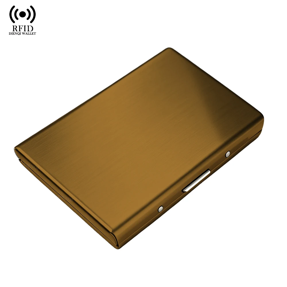 Rfid-Karte Metall Slim Wallet für Männer Kreditkarteninhaber Bifold Mini Wallets Männliche Geldbörse Porte Carte Short Bi-Fold Choice Valet – Detail 9
