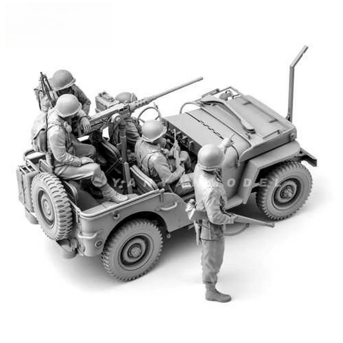 

1/35 Resin Unpainted Model Kit, United States Army Infantry and Military Police (5 men) unassembled and unpainted GK, 1188R